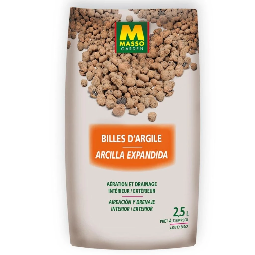 Billes D´Argile Masso Garden En Sac De 2.5 Litres 3 Billes D´Argile Masso Garden En Sac De 2.5 Litres