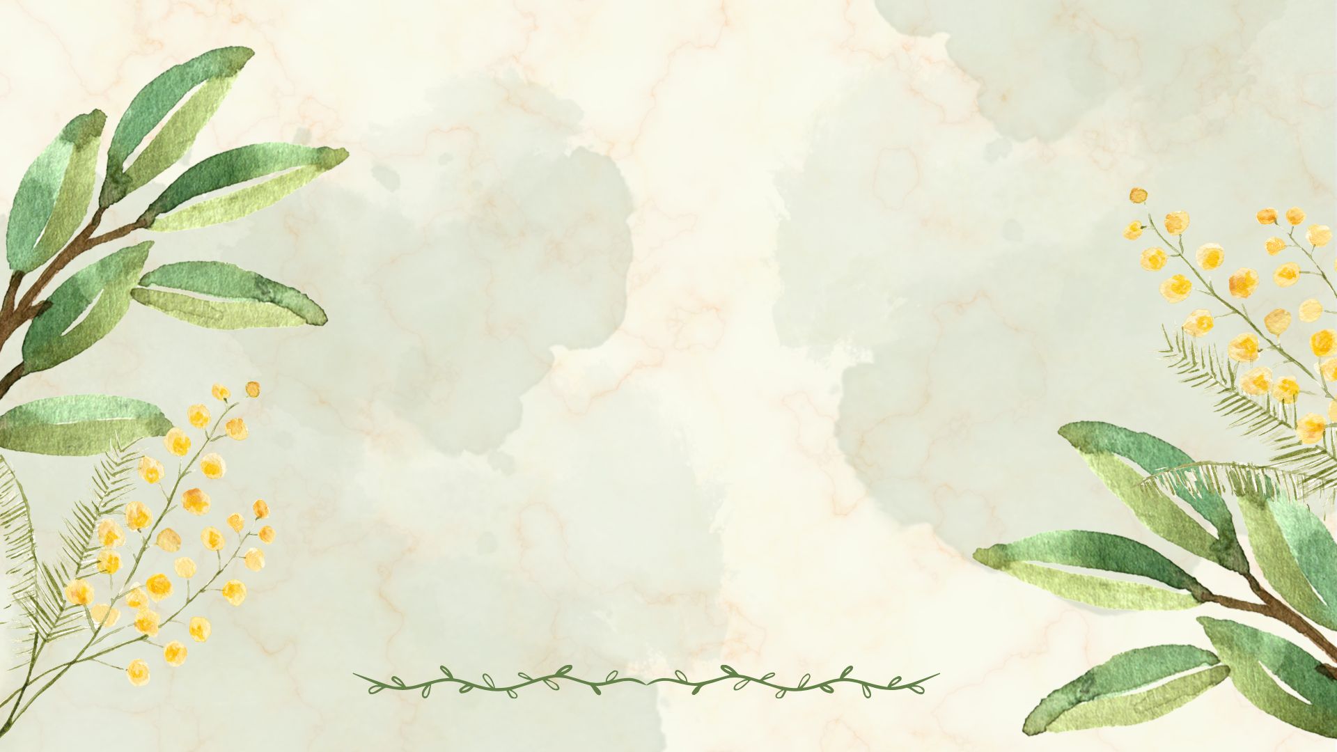 Devant -Plantes De Jardin Boutique Yellow and Green Watercolor Floral Project Presentation